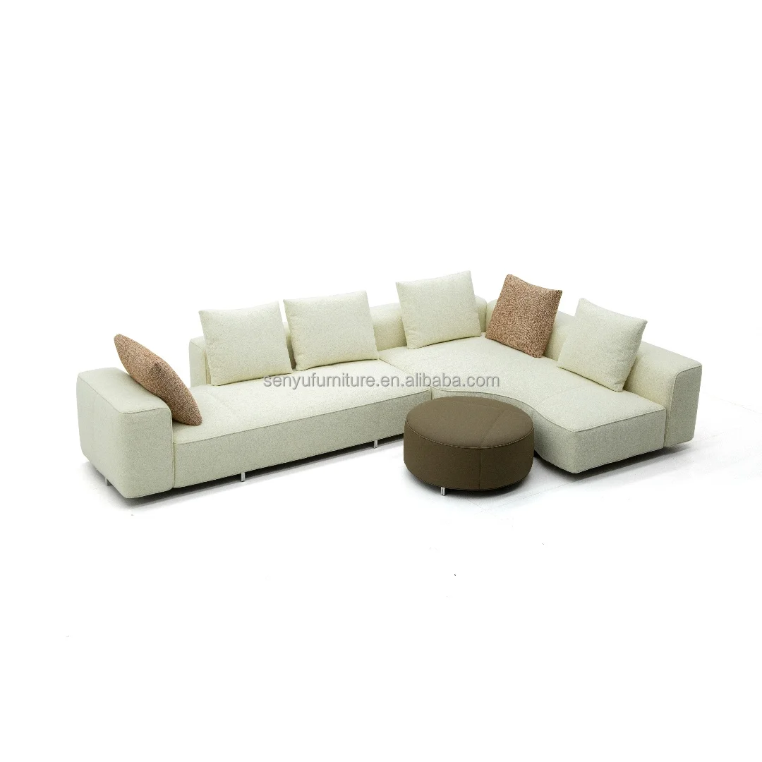 Modern Simple Living Room L shape Sofa Corner Design for Home Furniture