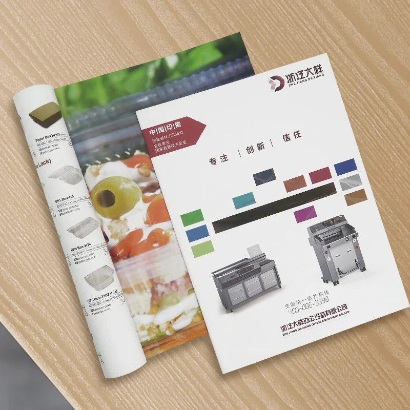 Custom Printing Coated Paper Catalogue Magazines Brochures Folding Flyer Pamphlet Booklet Instruction Manual Leaflet