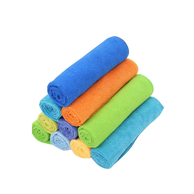 40x40 Wholesale Colorful Car Detailing 100% Microfiber Micro Fiber Cleaning Cloth Microfiber Towels