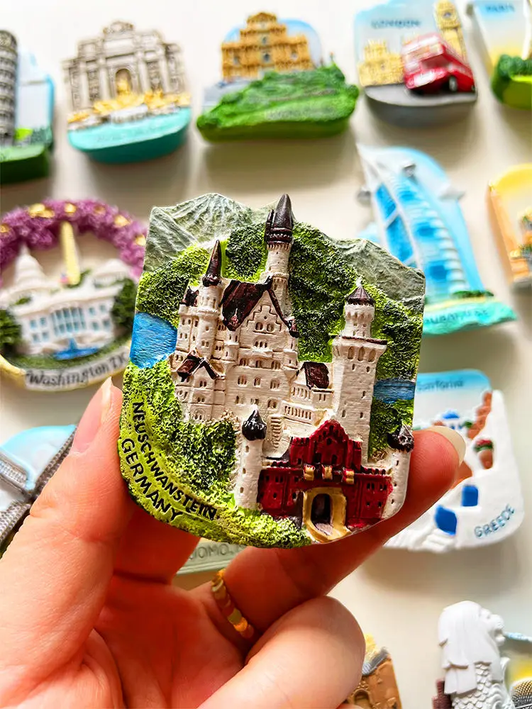 Custom Magnet Wholesale 3D France Tourist Souvenirs Resin Fridge Magnets Flag Refrigerator Magnet