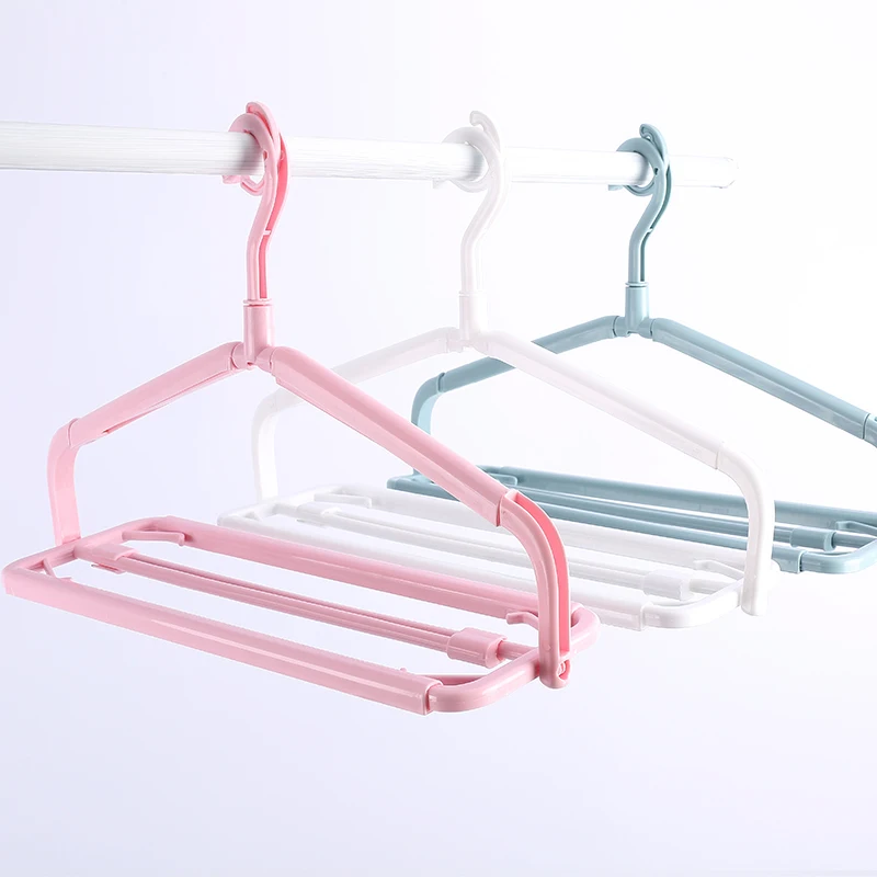  Convenient Retractable Space Saving Tower Hanger Plastic Rack