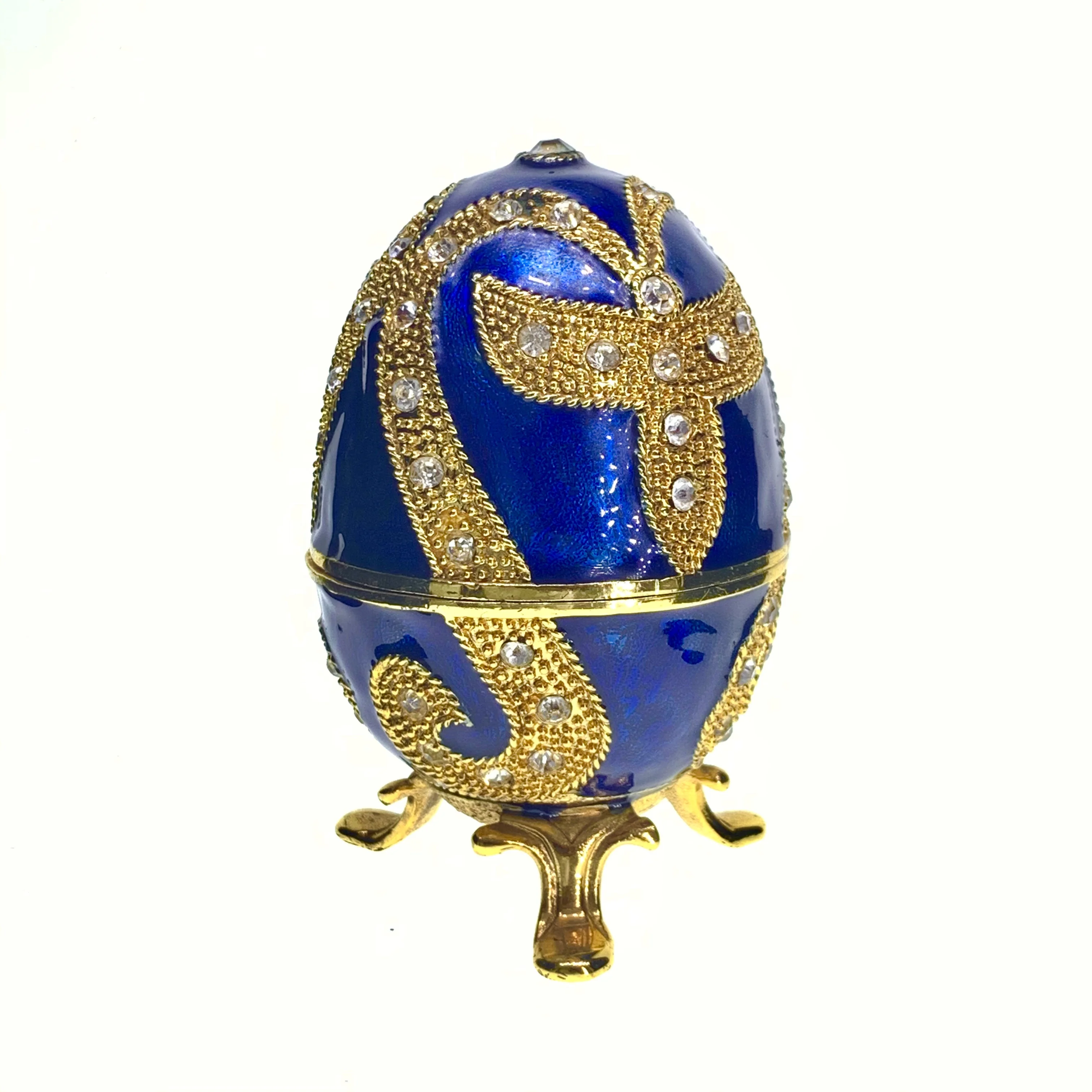 QIFU cheap faberge egg price manufacturer wedding favor eggs shell jewellery boxes
