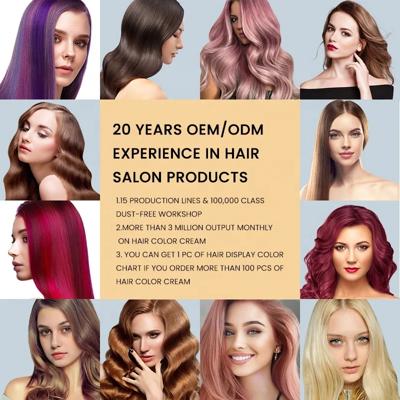 Customized Private Label Chocolate Smell Hair Dye Cream Permanent Professional Salon Low Ammonia with Cover Grey Hair
