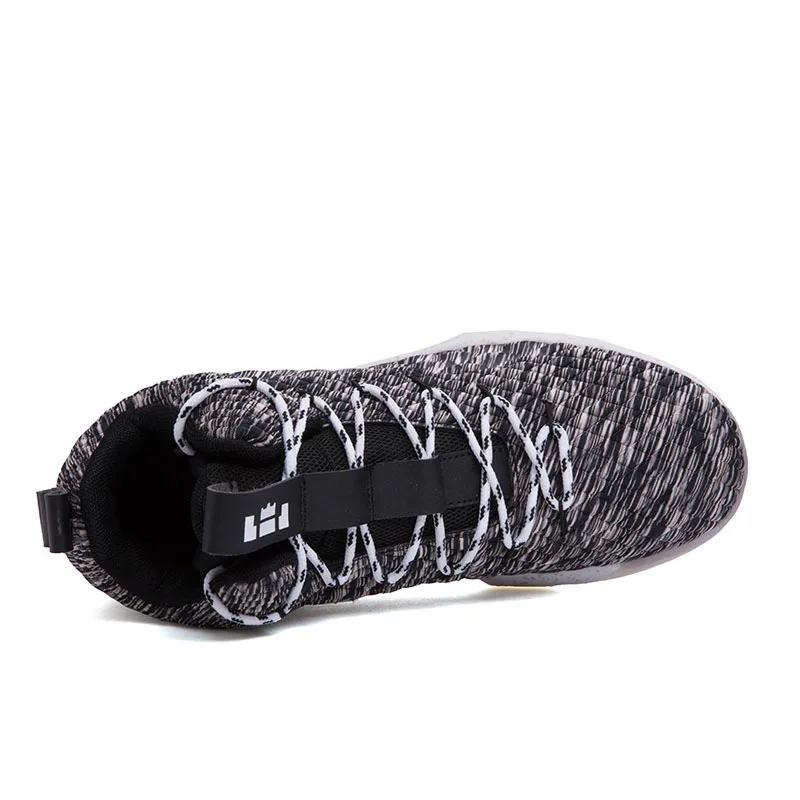 
New fashion cheap brand middle cut black basketball shoes 