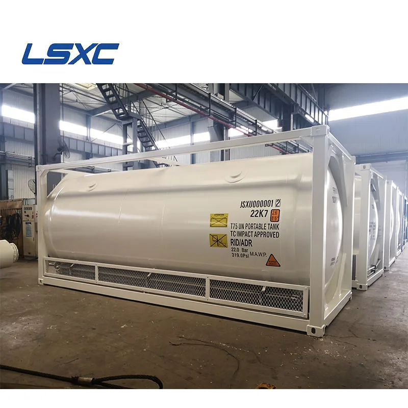 LR Intermodal 20 ft 40 ft LNG T75 Storage Transport LO2 LN2 LAr Cryogenic liquid gas tank container ISO TANK CONTAINER