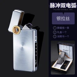 Lighter cigarettes Plasma arc Dual flameless rechargeable by Usb  arc lighter with indicator