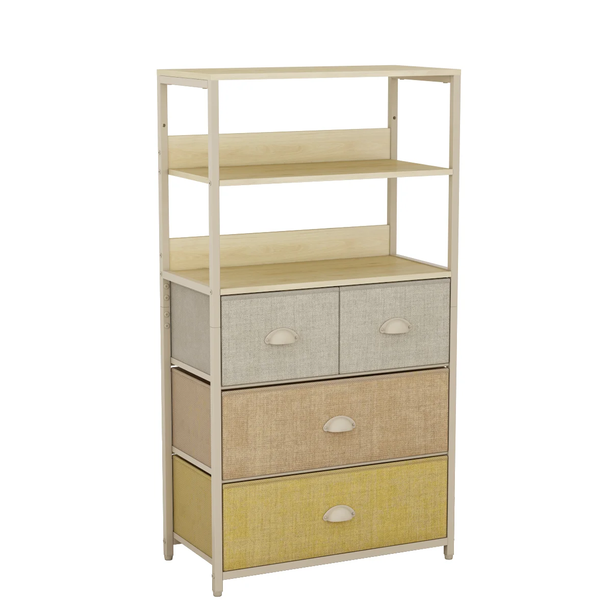 Easy Pull Drawers Vertical Home Dresser Storage Organizer Fabric Bins Tower