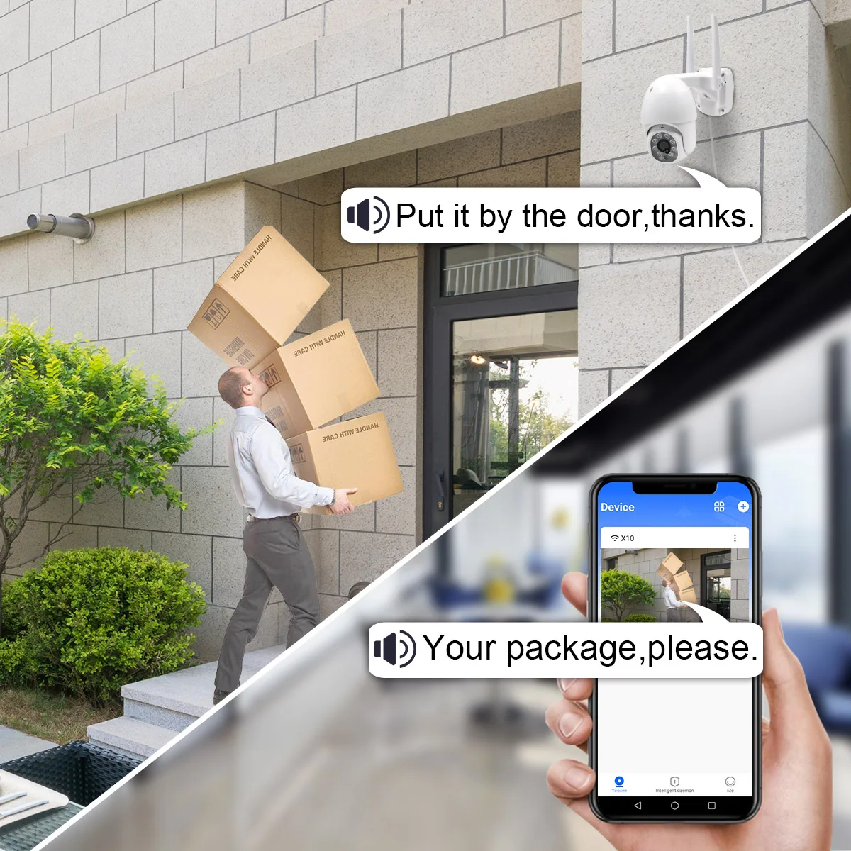 Tuya Outdoor Ip Surveillance Ptz Camera For Home Security 1080P Monitor Smart Outdoor Camera