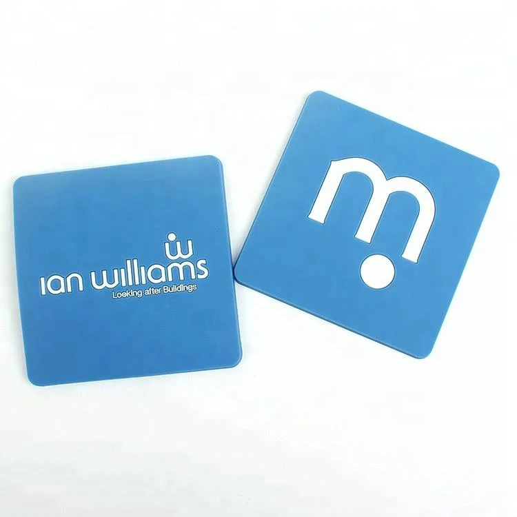 Экологичный мягкий ПВХ резиновый коврик с логотипом торговой марки Противоскользящий для чайной чашки рекламных подарков