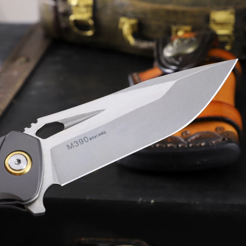 M390 Powder steel Hot selling pocket Knife  with North America desert ironwood handle for Outdoor Tactical Survival