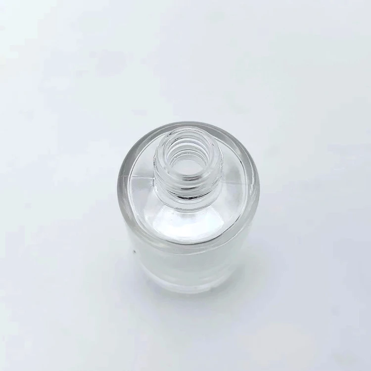 Mini bulk bottles labels 15ml customize empty clear gel remover glass empty Nail Polish Bottle with brush