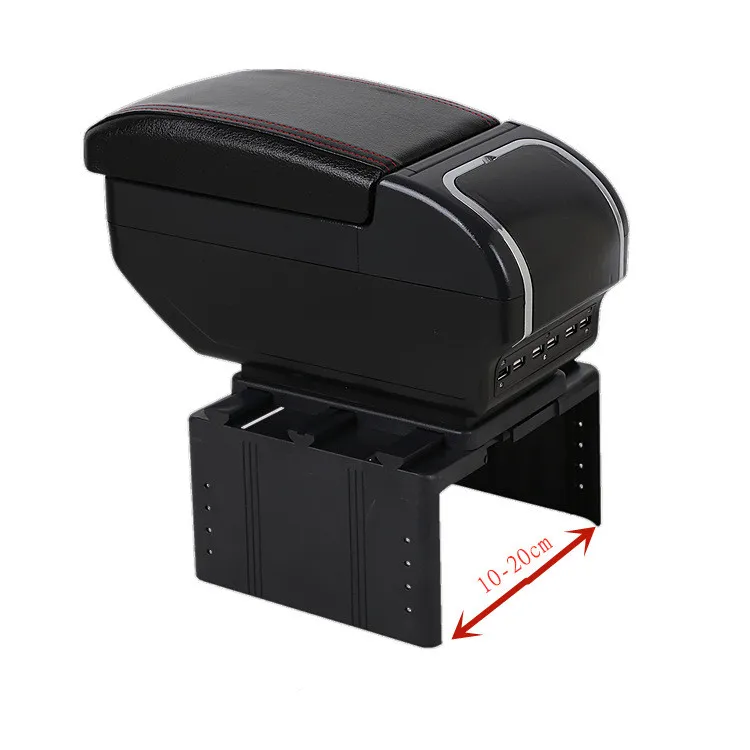 Amazon best seller Universal armrest multifunctional storage box car arm rest with 9 USB port other Interior Accessories