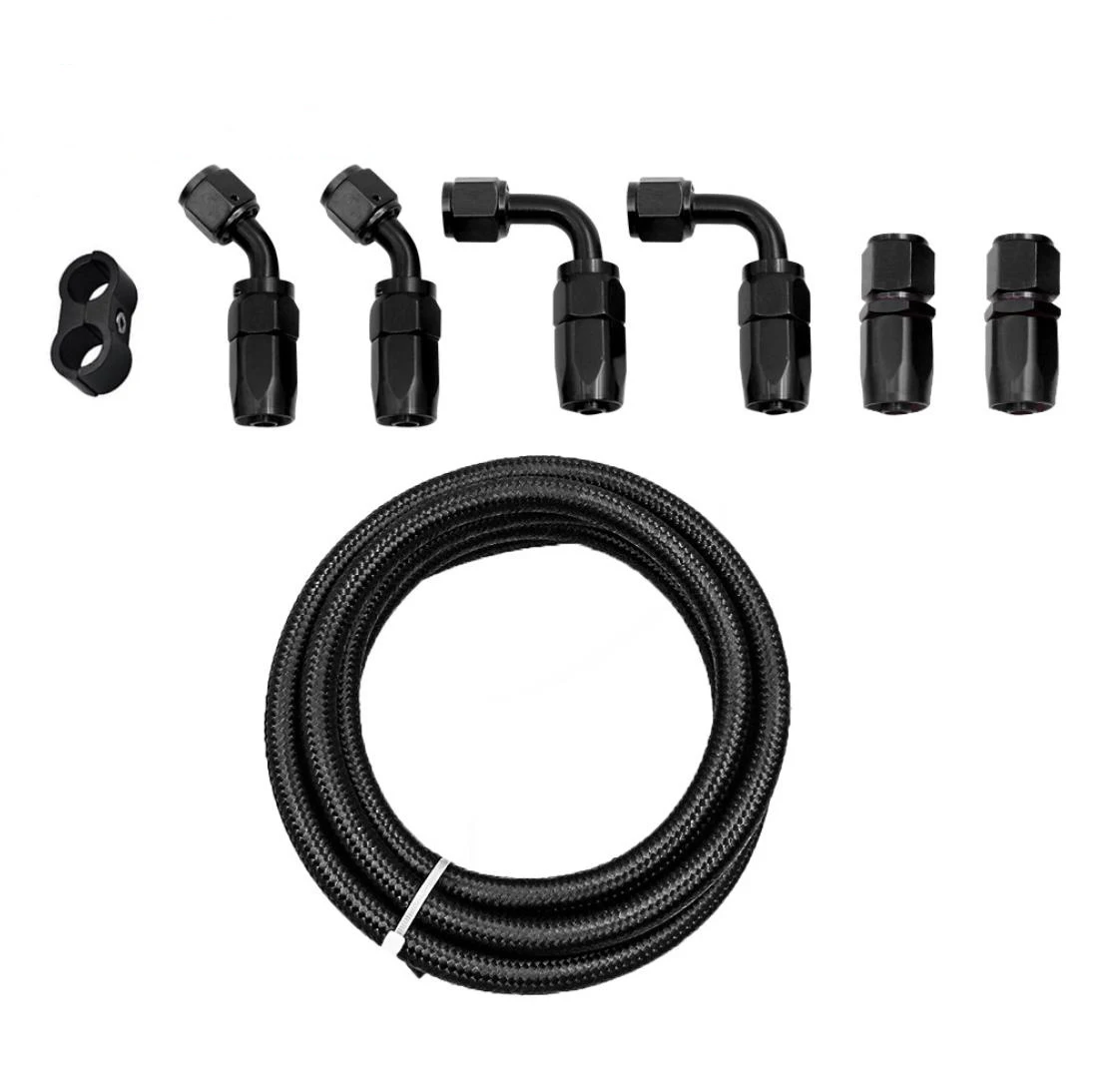 AN4/6/8/10/12 черная нейлоновая нить плетеная трубчатая муфта для модификации автомобиля масляный радиатор 3 метра универсальные автомобильные запасные