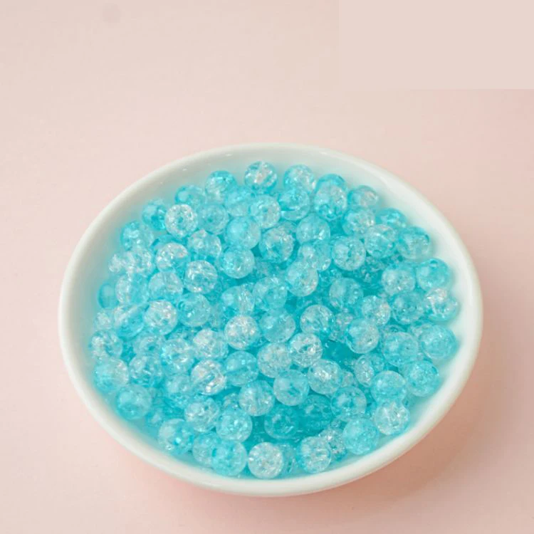 8mm 10mm 12mm Transparent Acrylic Cracked Beads Multi Colors Round for Bracelet Making 500g//bag