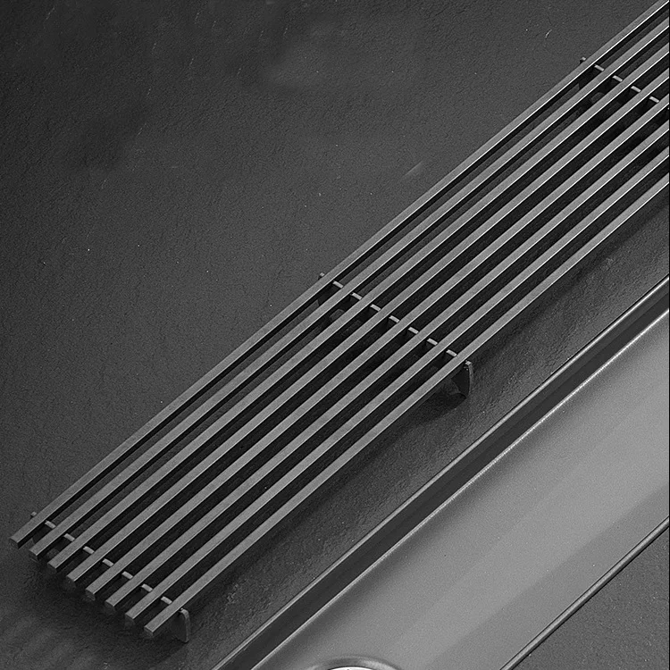 Wholesale china wholesale linear drain shower black stainless steel floor drain linear drain with Water diversion line