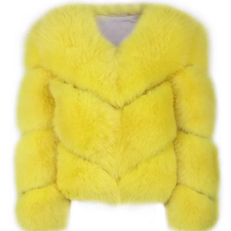 Fur Jacket Wholesale 100% Fox Fur Coat Women Winter Warm Fur Jacket For Ladies