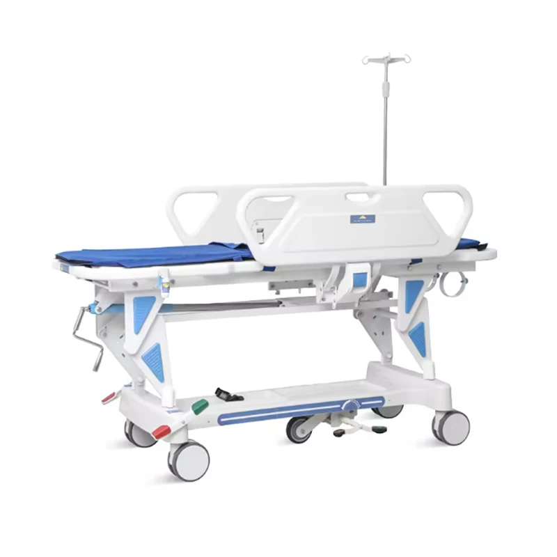 Hospital Emergency Medical Patient Ambulance Transport Trolley with Infusion