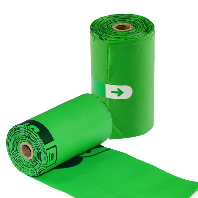 Производитель оптовая продажа биоразлагаемый логотип собачий кукурузный крахмал экологически чистые пакеты для отходов сумка домашних собак