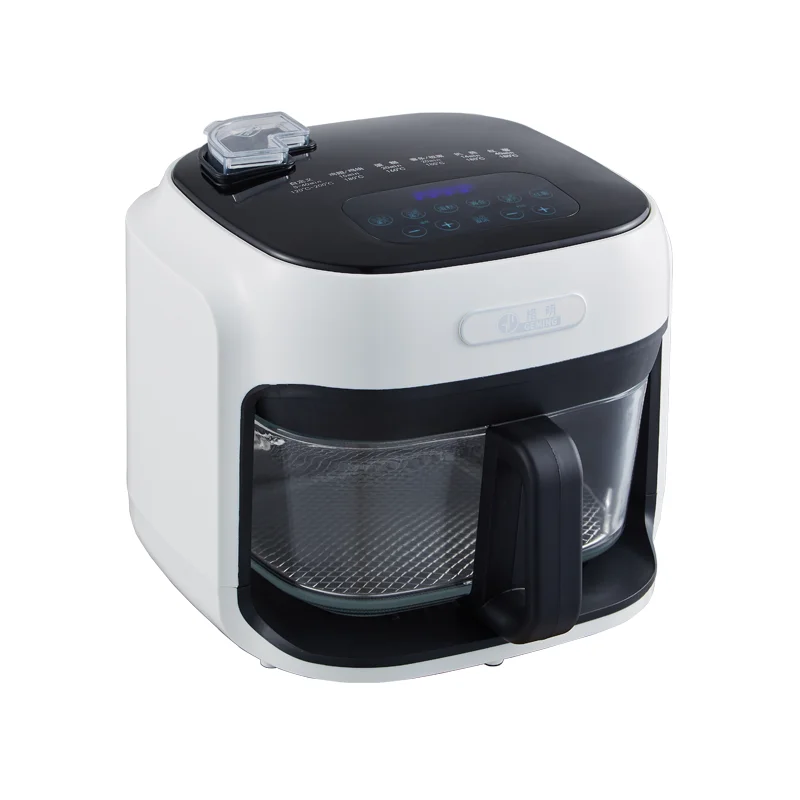 Family-Friendly Electric Air Fryer with Thermostat Control Oil-Free Square Deep Fryer Oven for Garage Kitchen Appliance