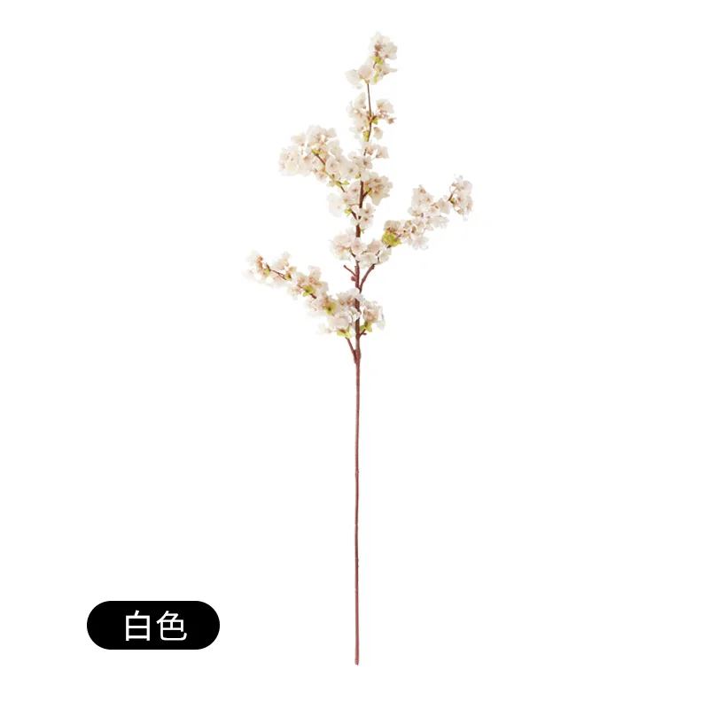 Small White Real Touch Artificial Cherry Blossom Outdoor Tree Flower Branches For Wedding