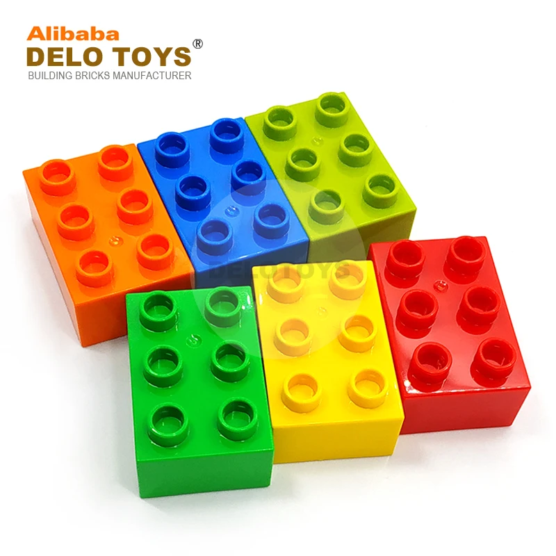 DELO TOYS  ( 6 Colors )  diy bricks toys building blocks 2*3  Plastic ABS  Brick 2 x 3  (JC031)