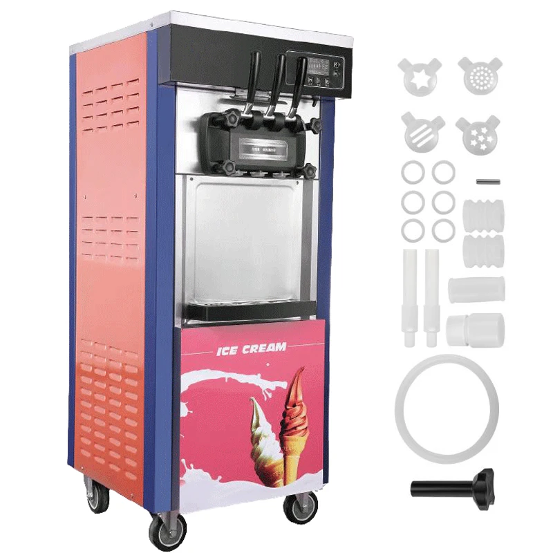 Commercial Ice Cream Machine Automatic 3 Flavor Yogurt Icecream Making Cones Soft Serve Ice Cream Maker For Price