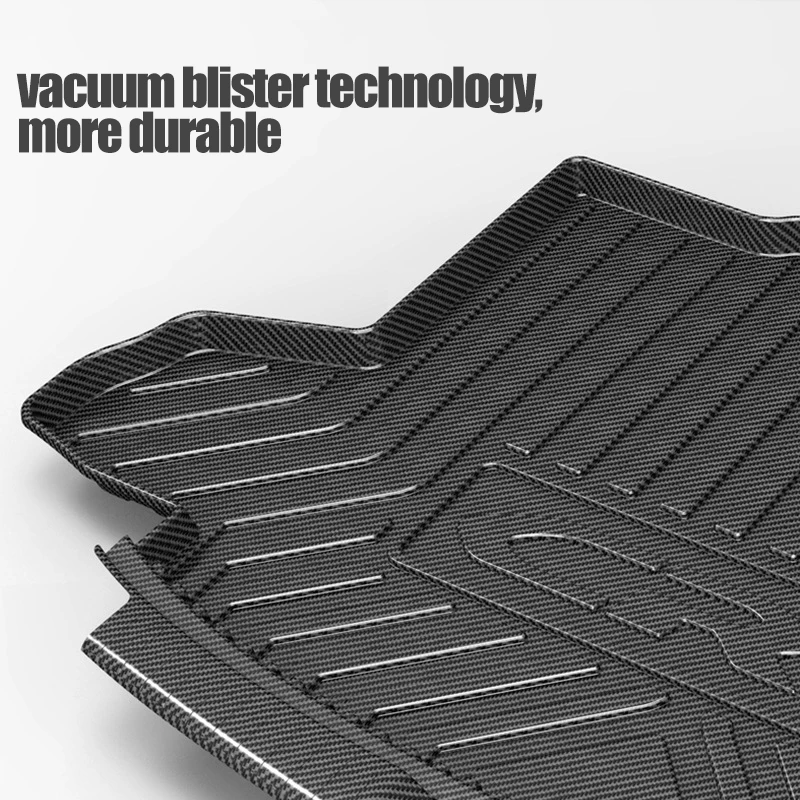 2024 Muchkey Carbon Fiber Cargo Liners Trunk Luggage Car Boot Mat Durable Waterproof TPV TPE 3D Car Trunk Mats For Toyota RAV4