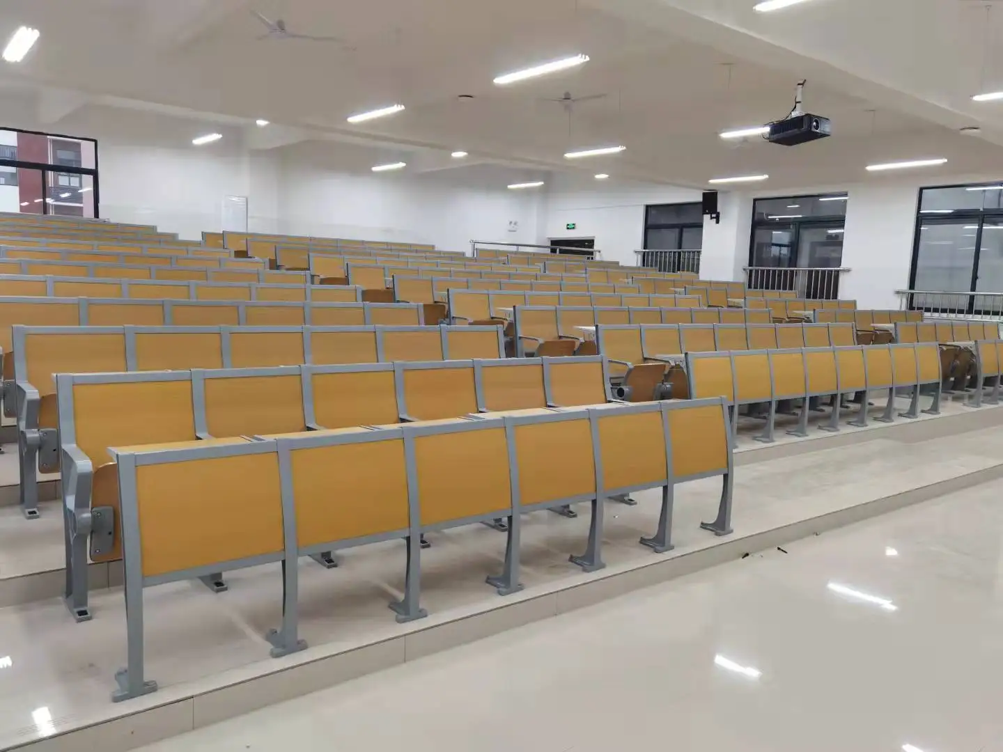 College adult study chair with writing pad, study chair with writing tablet,writing pad classroom study chair