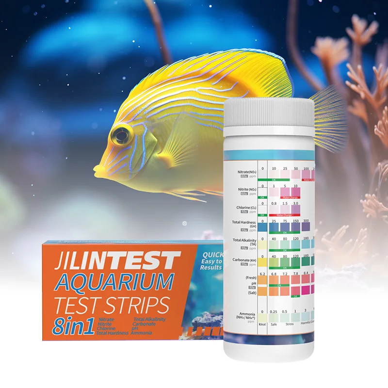 Новый продукт JILINTEST тест-полоски для аквариума 8 в 1