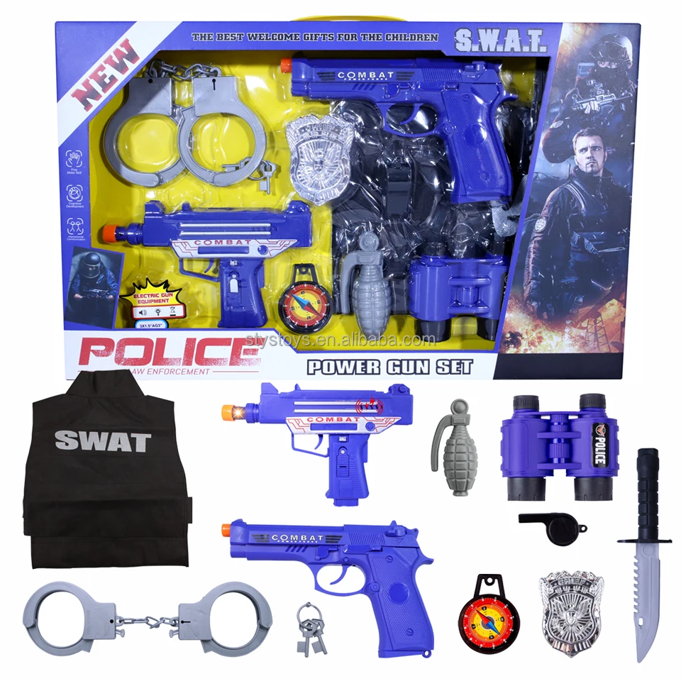 Kids Cosplay Toys Pretend Play Police Station Toy Simulation Unisex Police Officer Set Toy