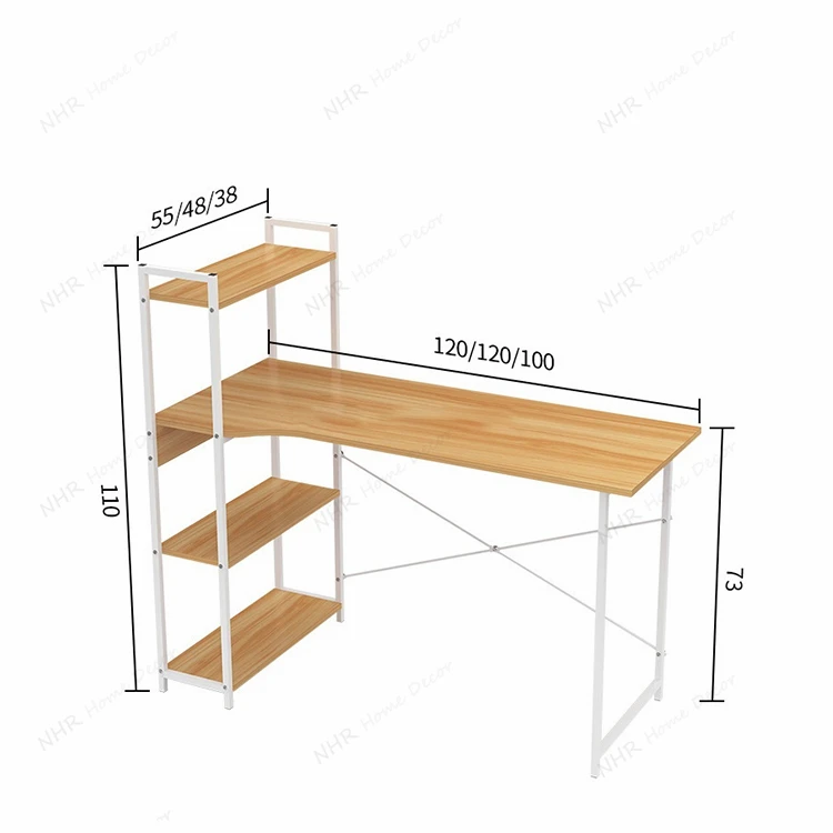 Metal Frame Modern Simple Metal Computer Table Desk