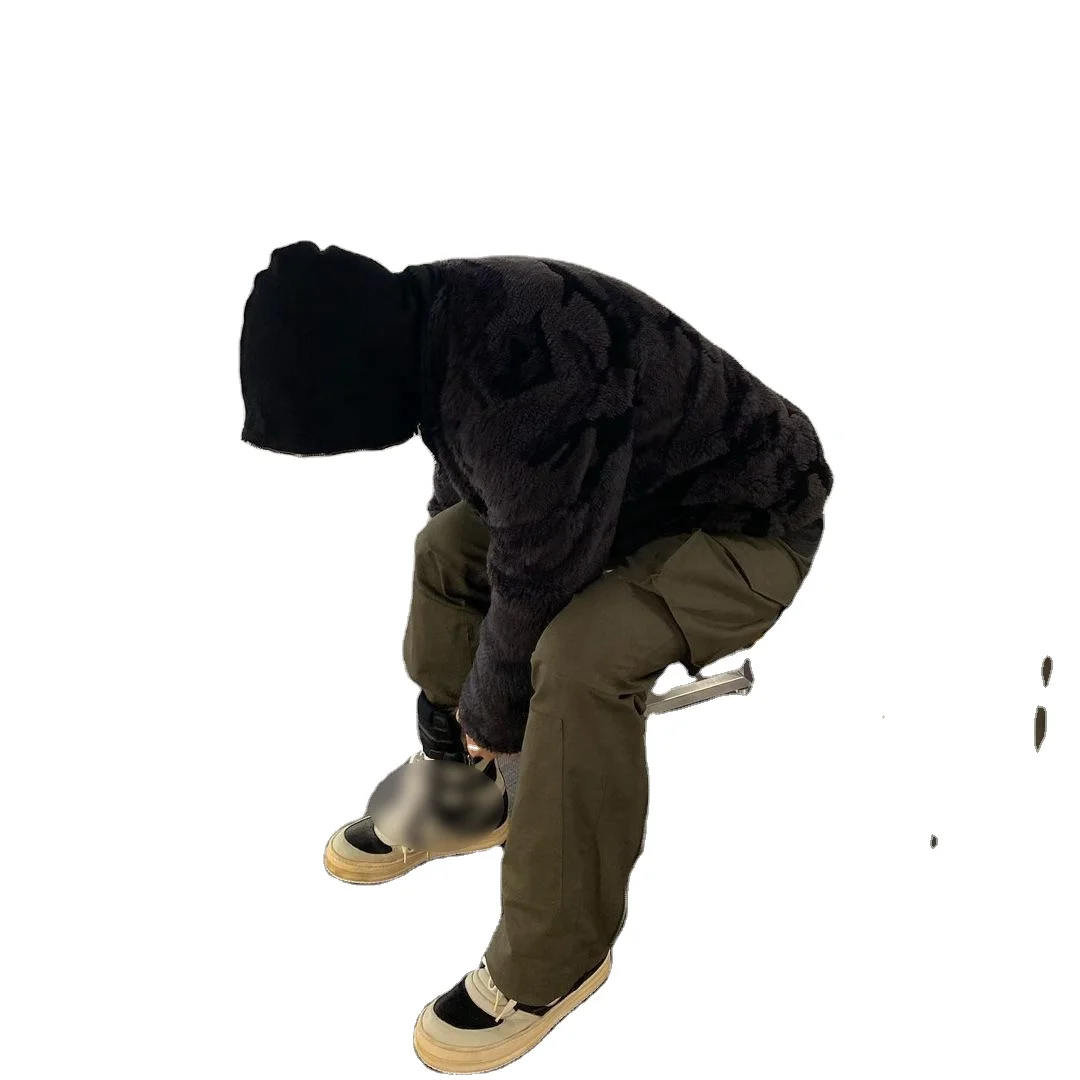 OEM Custom Label Trousers For Men Men Streetwear Stock Zipper Big Cargo Pocket Flare Trousers Pants