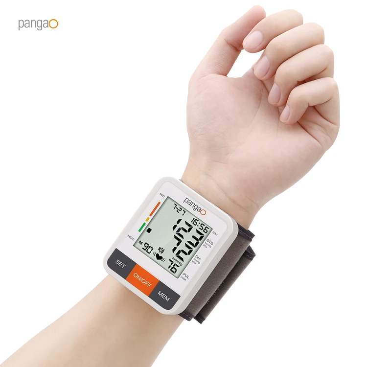 Pangao Quality Wholesale OEM Hospital Electronic Digital Automatic bp Machine Sphygmomanometer Wrist Blood Pressure Monitor