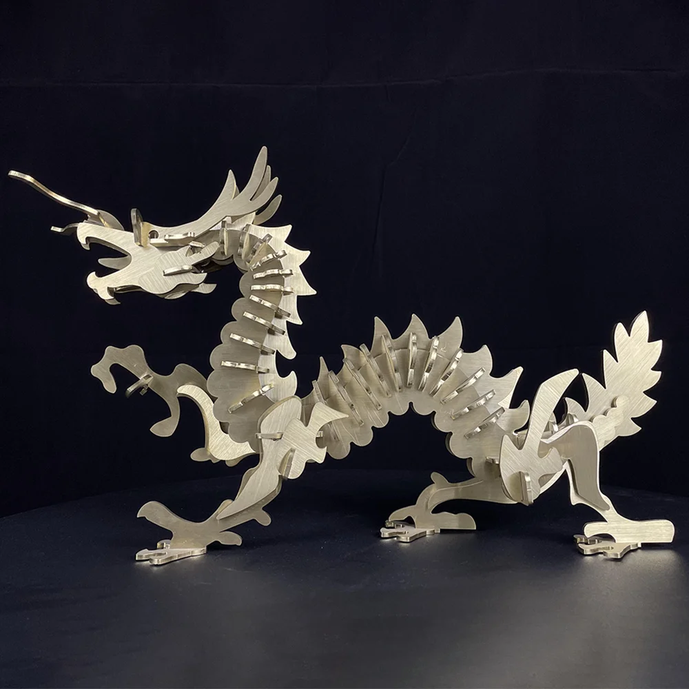 Indoor Outdoor Customized Decoration Red Copper Dragon Metal Sculptures 3D Handmade Artware