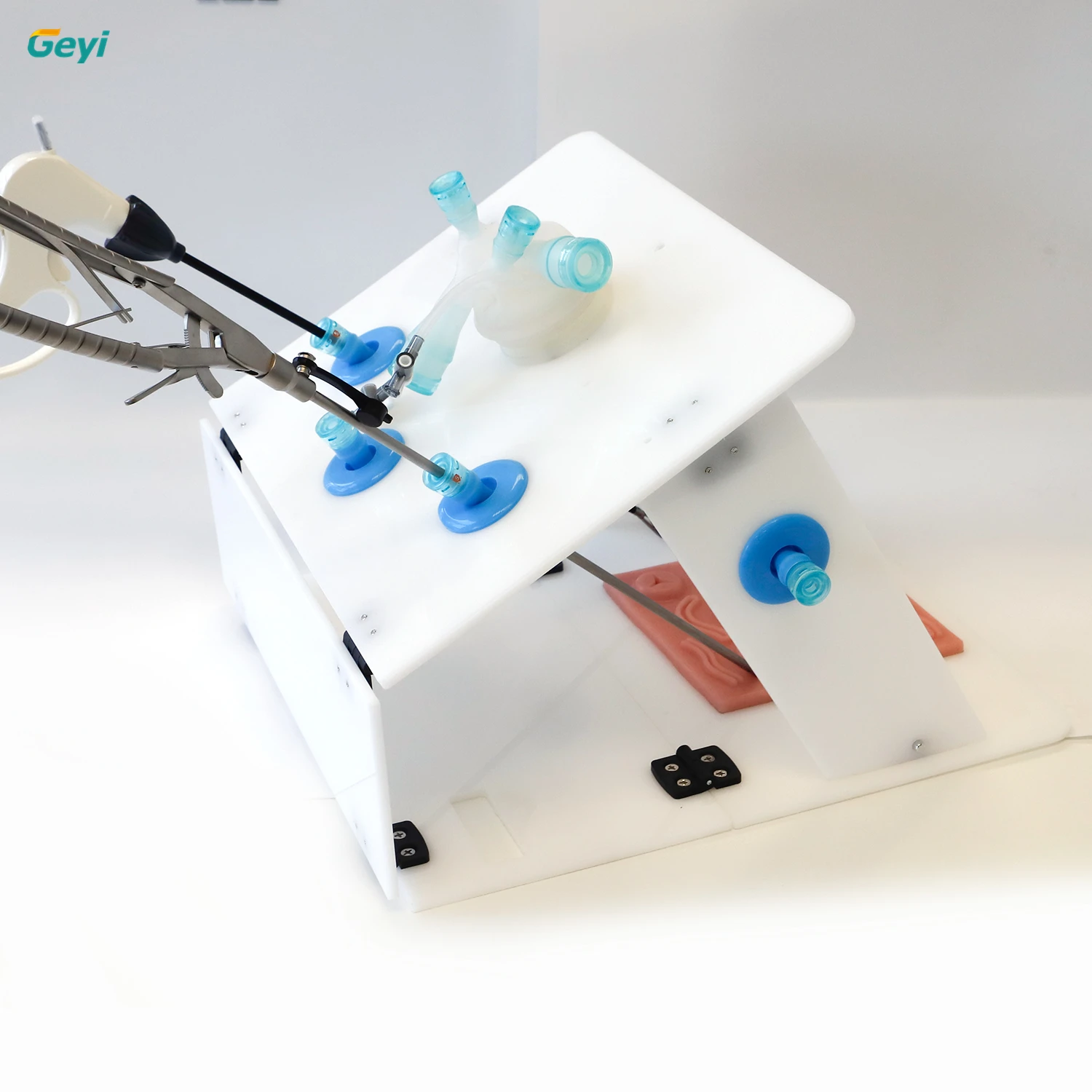 Geyi latest laparoscopic trainer box, laparoscopic training box with instruments