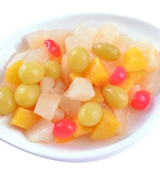 Fresh Taste Natural Product oem brand heavy syrup canned mix fruit cocktail dices salad in tubs