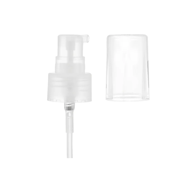 24/410 Plastic Serum Pump With Over Cap 0.4cc Output Cream Dispenser Pump For cosmetic Bottle