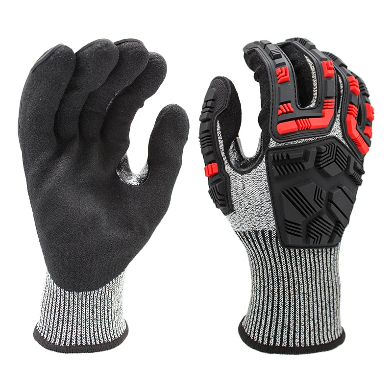 High Quality Work Gloves Anti Impact TPR Industry Oil And Gas Safety Work Gloves For Worker