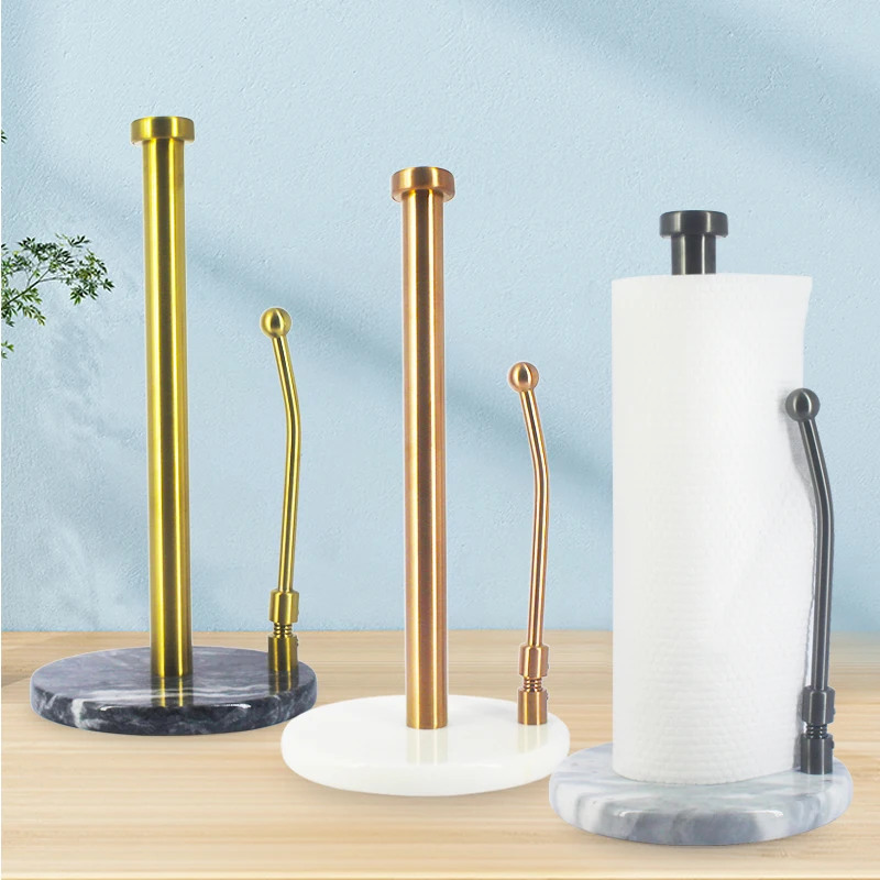 new arrived toilet paper roll holder paper towel holder kitchen modern paper towel dispenser with marble base