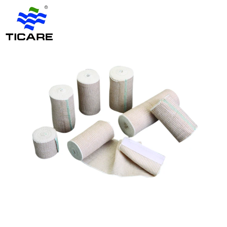 Ticare Oem Odm Guma Bandaz Elastyczny Hochelastische Bandage Haute Elasticite Rubber High Elastic Bandage With Nylon Button