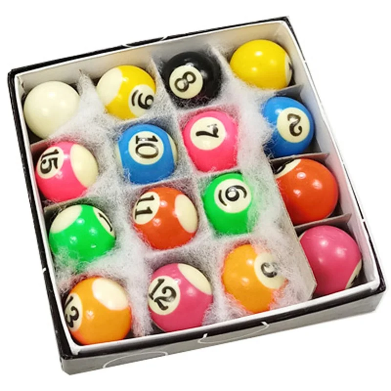 xmlivet New Children Billiards Table Balls Full set of 25mm Resin Small Billiard Pool Balls Hot Sell Billiard accessories