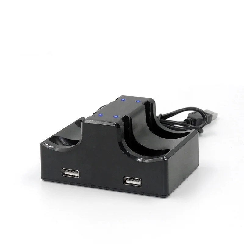 4 in 1 Charger Dock Charging Stand Station with 0.8M Cable and Two USB Port For Nintendo Switch