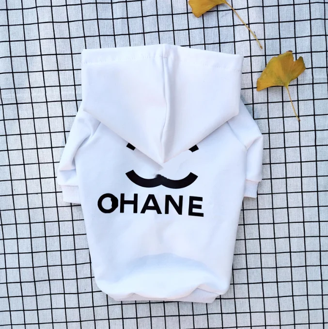 CC Letter Pet Designer Spring Sweater French Bulldog Blank Black White Jumper Dog Luxury Hoodie Apparel