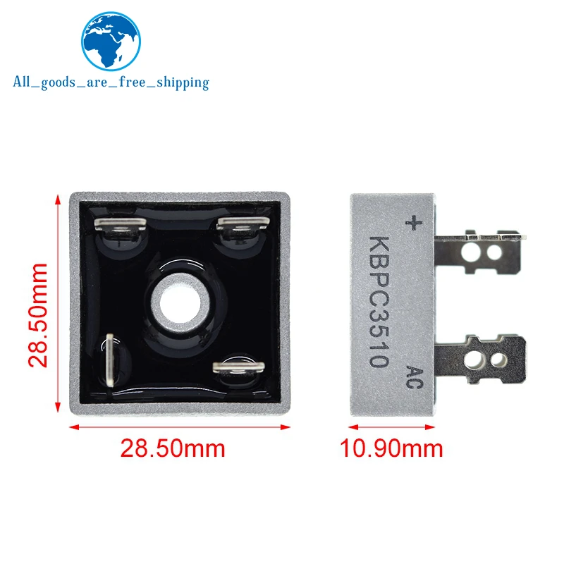 KBPC1510 KBPC2510 KBPC3510 KBPC5010 15A 25A 35A 50A 1000V диодный мост