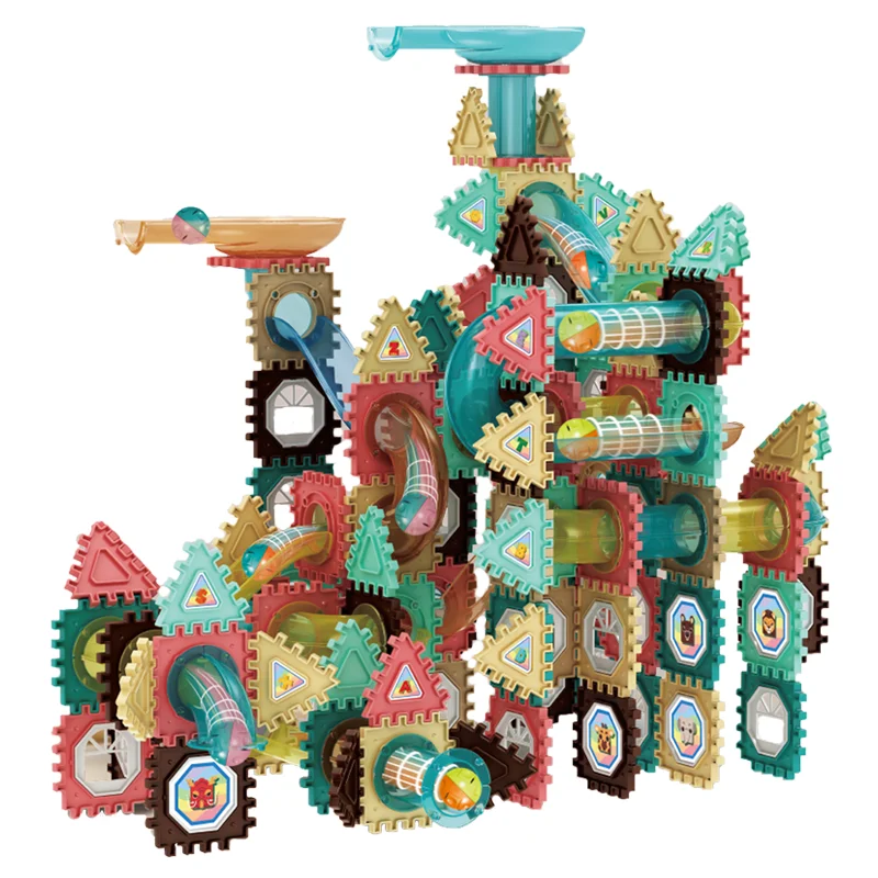 228 PCS STEM Building Toys Marble Runs Track Building Blocks DIY Educational OEM ODM Learning Toys for Kids