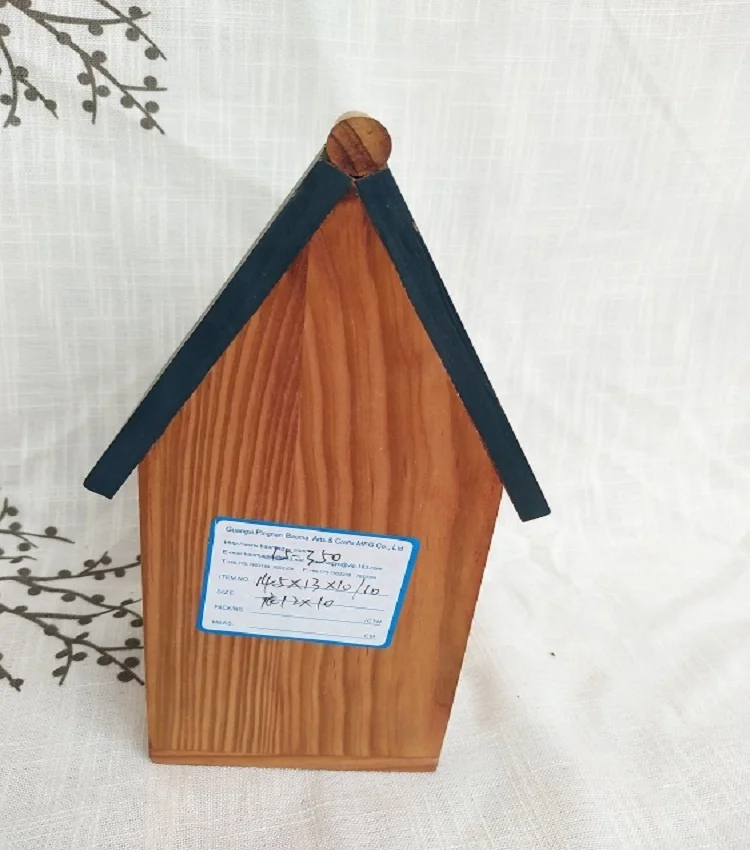 Excellent quality new unfinished wooden bird house wholesale wood nest aviary wood product
