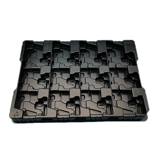 customize antistatic PVC blister tray  electronic Plastic Esd tray