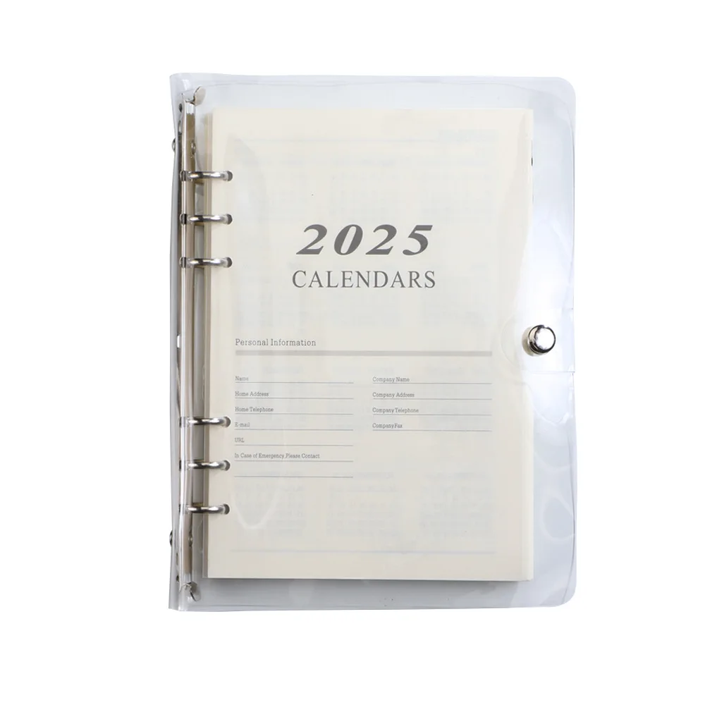 New style 2025 A5 hardcover Loose leaf notebook office supply Daily plan Schedule planner LOGO Customizable