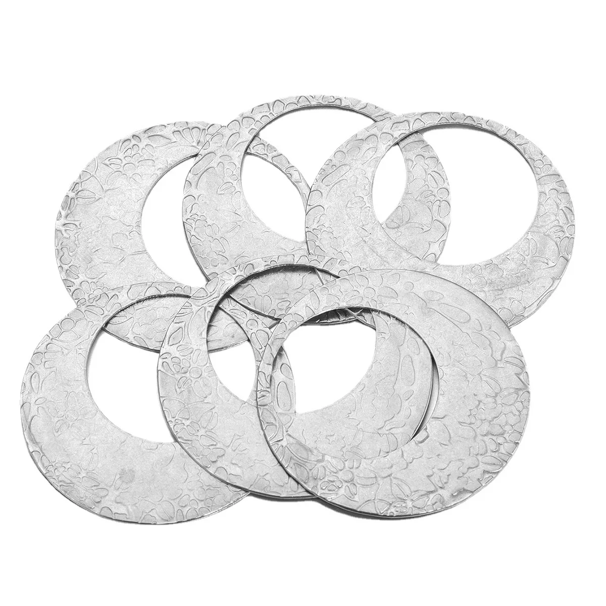 Stylish Classic Refined Chic Elegant 18K Gold Stainless Steel Round Exaggerated Earring Pendant DIY Jewelry Accessories