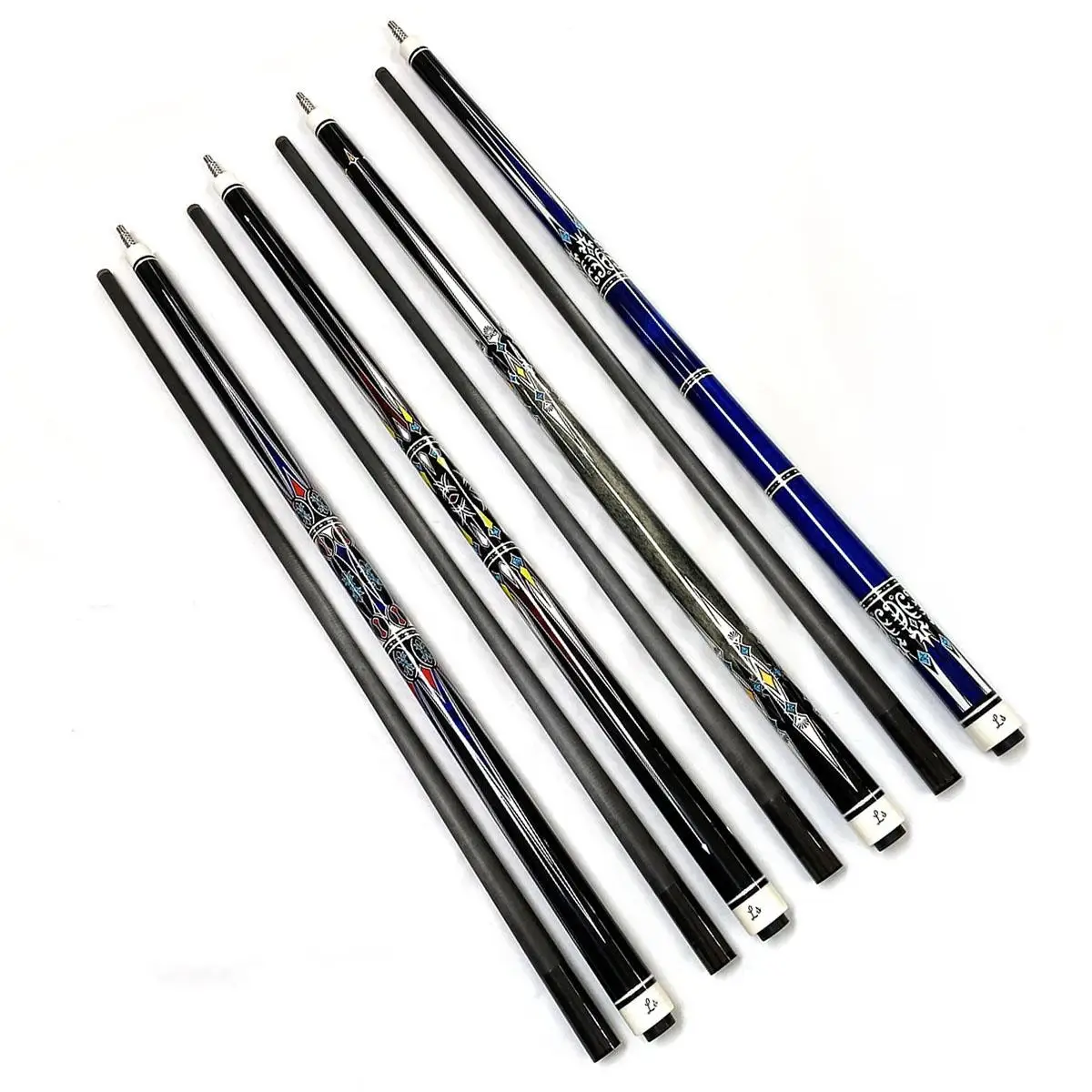 High Quality  Handmade 1/2-pc  58inch  12.5mm Tip  Carbon Shaft  Maple Wood Butt  Billiard Pool Cue Stick  for  Sale